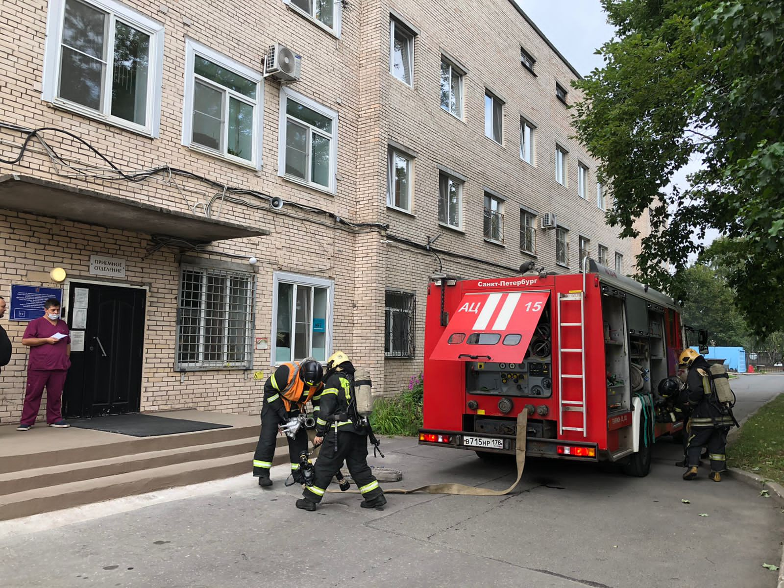 Пожарно-тактические учения в больнице Святой Ольги